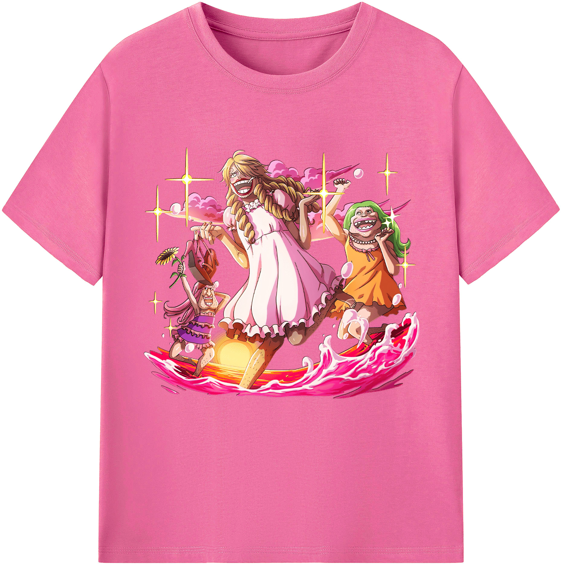 （画像用） ワンピース サンジ ONE PIECE Sanji レディースカジュアルプリントTシャツ（綿100％）